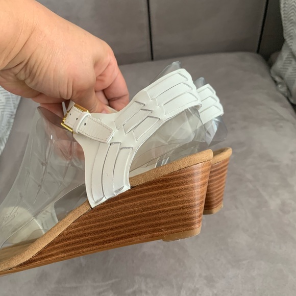 Lauren Ralph Lauren White Leather Sandals size 9.5B - Picture 11 of 14